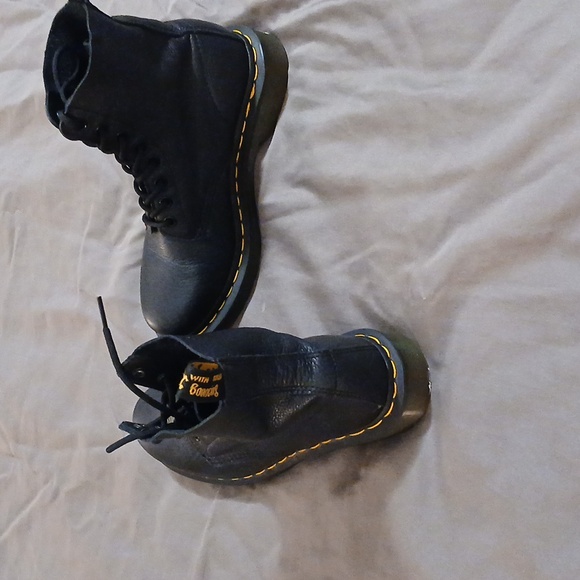 DR MARTENS  1460 Pascal  Virginia Black Leather Lace-Up Boots Size 7 - Picture 4 of 16